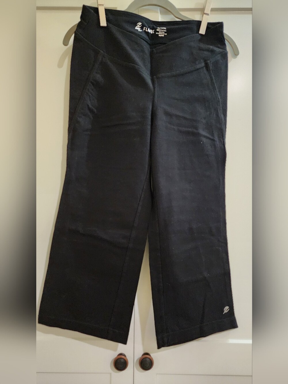 Black Wide-Leg Active Pants